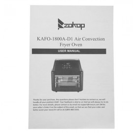 ZOKOP KAFO-1800A-D1 120V 16 L Air Fryer 1800W Mint Green