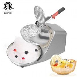 ZOKOP BY-300B 120V 300W Commercial Removable Blades Electric Ice Crusher Silver