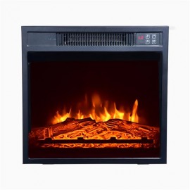 ZOKOP SF103-18G HA115-47 47 Inch Log Brown Fireplace TV Cabinet 1400W Single Color/Fake Firewood/Heating Wire/With Small Remote Control, Movement Black