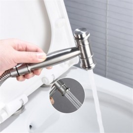 Stainless Steel Toilet Handheld Sprayer Kit Hot and Cold Water Brushed Bidet Sprayer Set