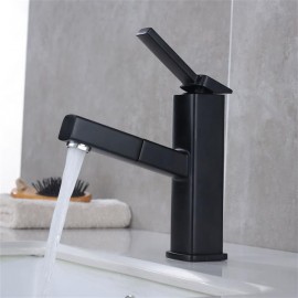 Brass Basin Faucet Bathroom Pull Out Faucet Bifunctional Faucet Toilet Sink Tap Black