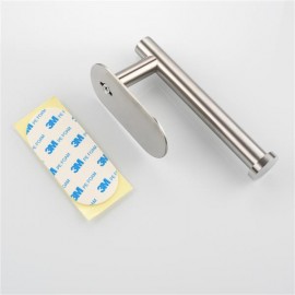 Stainless Steel Toilet Paper Holder Adhensive Tissue Paper Roll Holder for Bathroom Nickel