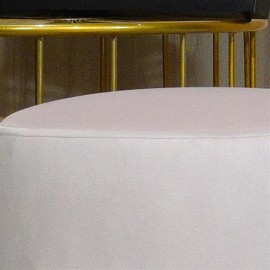 FCH Ottoman Set Round Velvet Footrest Modern Vanity Stool Seat Bedroom Living Room
